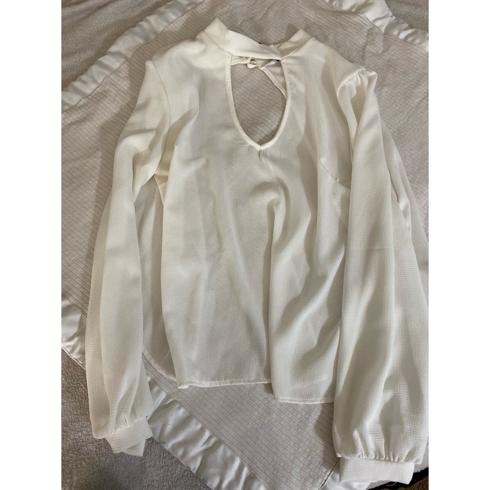White loose dressing shirt (see through)